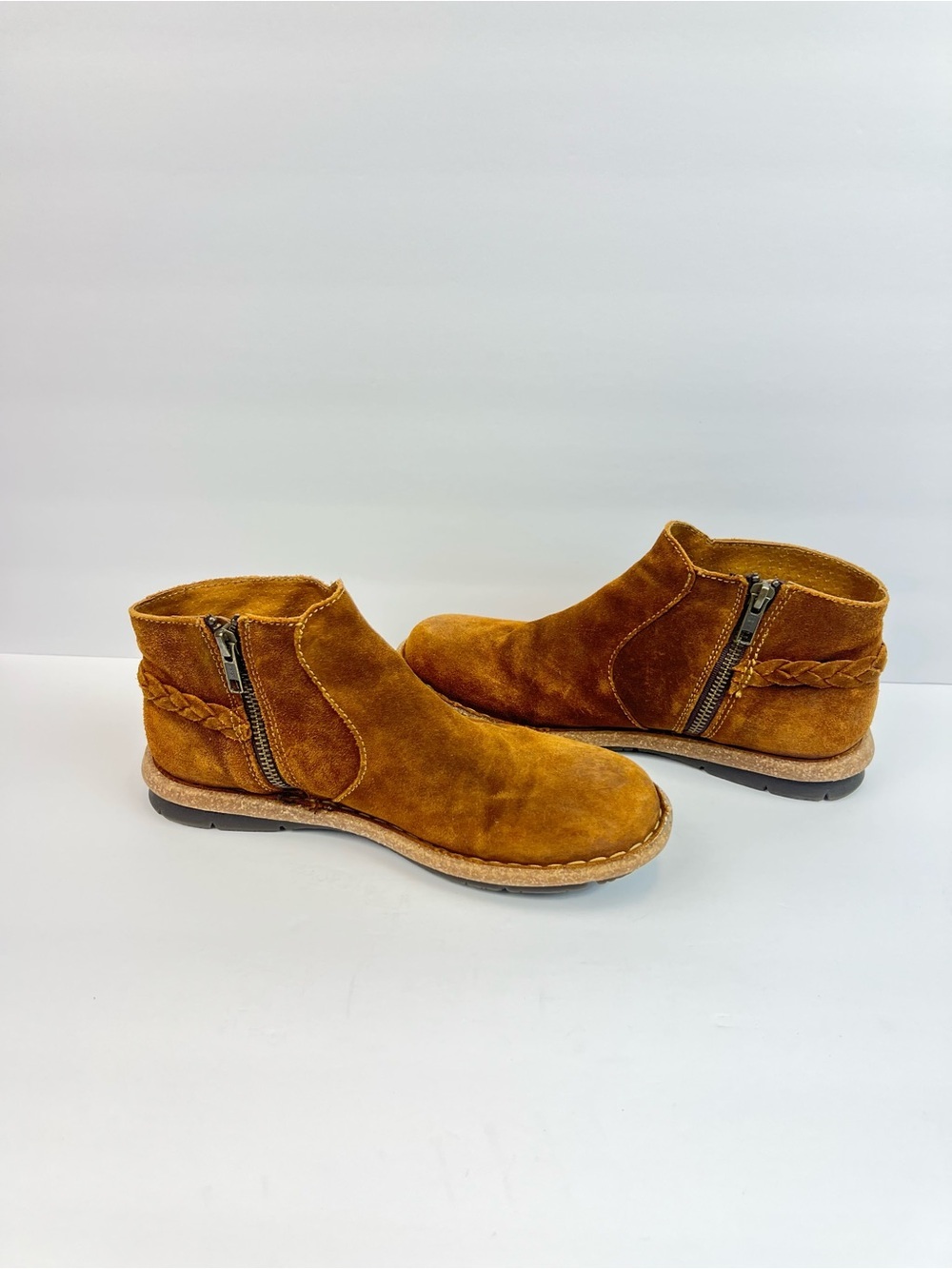 Born Women's Toya Distressed Suede Ankle Boot Brown Size US 7.5 Euro 38.5 - Picture 6 of 9